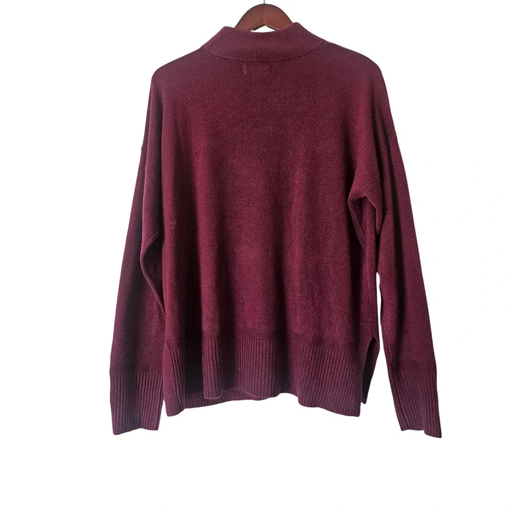 Croft & Barrow Madeira Berry Turtleneck Sweater Womens XL Burgundy NWT